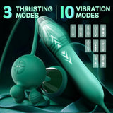 Adult Vibrator Sex Toy 4 in 1 Updated Adult Toy Female Sex Toys with 3 Sucking & 7 Licking and 10 Vibrating & 3 Thrusting Dildo,
