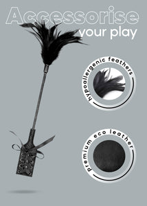Sex Feather Tickler Adult Sex Play Role Play Cosplay Spanking French Tickler Sex Toy Bedroom BDSM Play Fetish Crop 16 inch