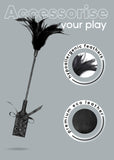 Sex Feather Tickler for Adults Bedroom BDSM Sex Toy Crop Cosplay Bondage Spanking French Tickler 16 inch Black