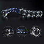 T-Explorer Crystal Glass Dildo Penis Anal Beads Butt Plug Masturbation Personal Massager G-Spot Stimulation Adult Sex Toy For Women