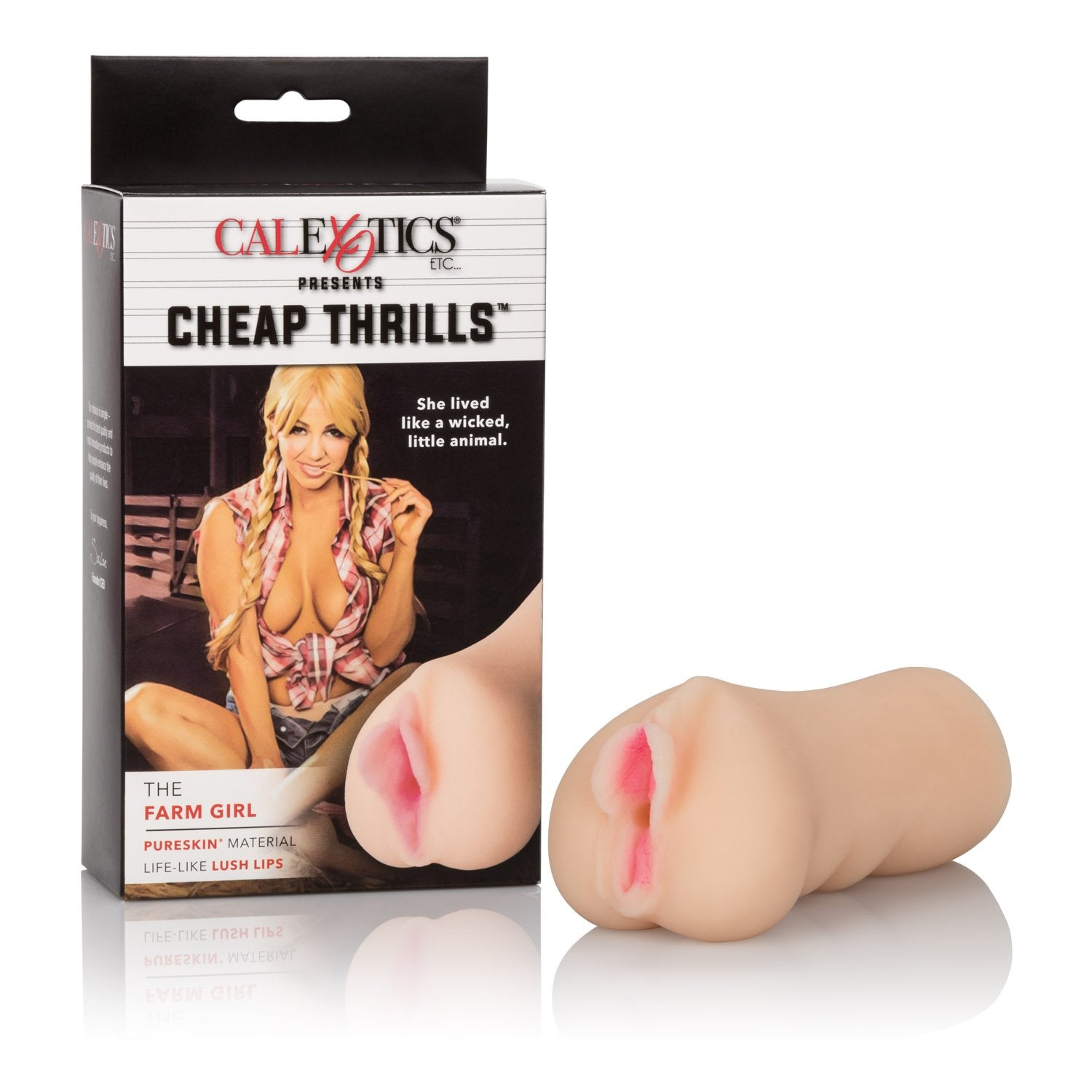 Calexotics Cheap Thrills The Farm Girl - Travel Sized Male Masturbator - Silicone Masturbation Sleeve - 4.75-Inch Adult Male Sex