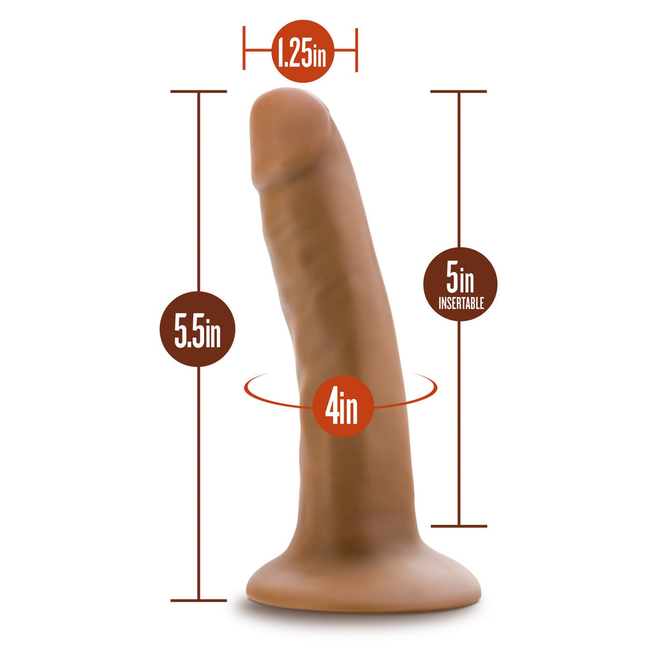 Blush Dr. Skin - 5 12 Inch Soft Realistic Dildo With Suction Cup - Pegging Anal Strap On Tiny Small Harness Compatible Dildo Adu