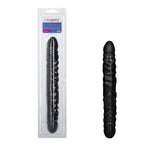 CalExotics Veined Double Dildo, Black, 12 Inches