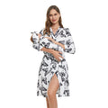 RWRWMOONPUT Mommy Robe for Maternity and Baby Swaddle Blanket,Matching Mommy Labor Delivery Robe and Receiving Blanket Set Butte