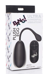 Remote Control 28X Silicone Plush Egg - Black