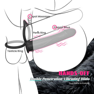 Anal Couples Male Adult Sex Toys - Strap On Anal Dildo with Vibrating Cock Ring, Vibrating Anal Butt Plug Penis Sleeve Vibrator