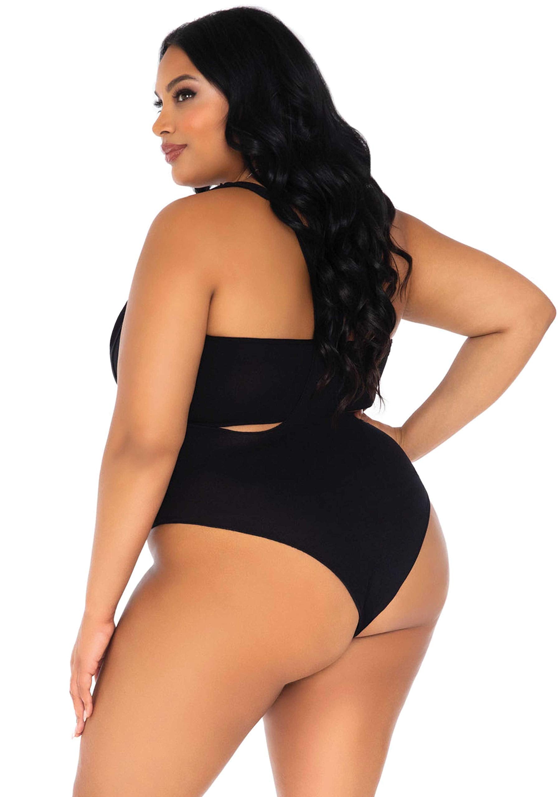 2 Pc Opaque Bandeau And Suspen - 1X-2X / Black