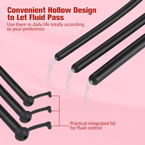 Silicone Penis Plug, 3 PCS Urethral Plug Set, Urethral Dilator, Bladder Stimulation Masturbation Rod, Male Urethral Stretcher, U