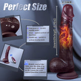Thrusting Dildo Adult Sex Toys, Heated Black Realistic Dildos with 9 Thrusting & Vibrating Modes for G-Spots clit Anal stimulate