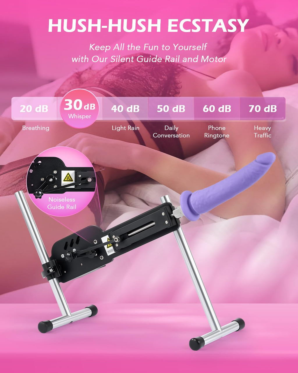 SENSUA Automatic Sex Machine, Dildo Thrusting Machine with 3 Dildos, 3.5'' Suction Cup, Remote Control for Women Men Couples, Ad