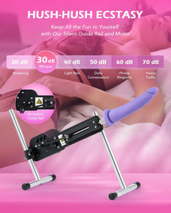 SENSUA Automatic Sex Machine, Dildo Thrusting Machine with 3 Dildos, 3.5'' Suction Cup, Remote Control for Women Men Couples, Ad