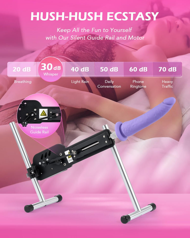 SENSUA Automatic Sex Machine, Dildo Thrusting Machine with 3 Dildos, 3.5'' Suction Cup, Remote Control for Women Men Couples, Ad