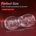 Open Ended Pocket Pussy Stroker, Male Masturbators Adult Sex Toys for Men with Vagina Textured, Portable Male Sex Toy for Mens P