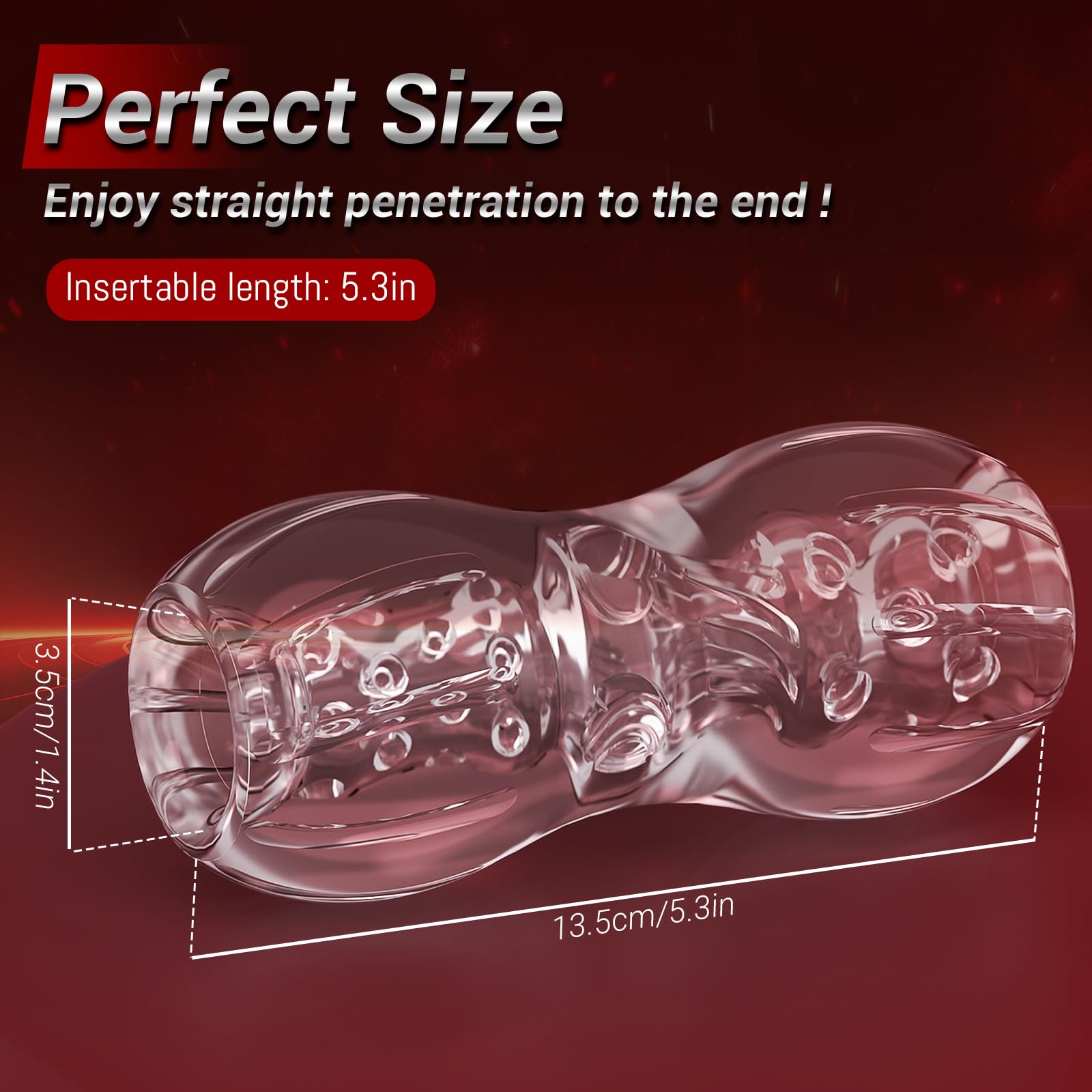Open Ended Pocket Pussy Stroker, Male Masturbators Adult Sex Toys for Men with Vagina Textured, Portable Male Sex Toy for Mens P