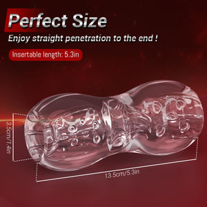 Open Ended Pocket Pussy Stroker, Male Masturbators Adult Sex Toys for Men with Vagina Textured, Portable Male Sex Toy for Mens P