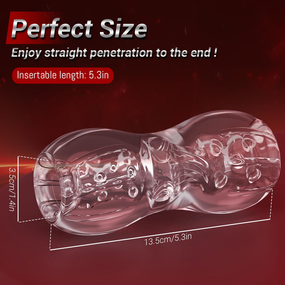 Open Ended Pocket Pussy Stroker, Male Masturbators Adult Sex Toys for Men with Vagina Textured, Portable Male Sex Toy for Mens P