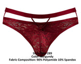 Lucifer Cutout Thong Burgundy S/M
