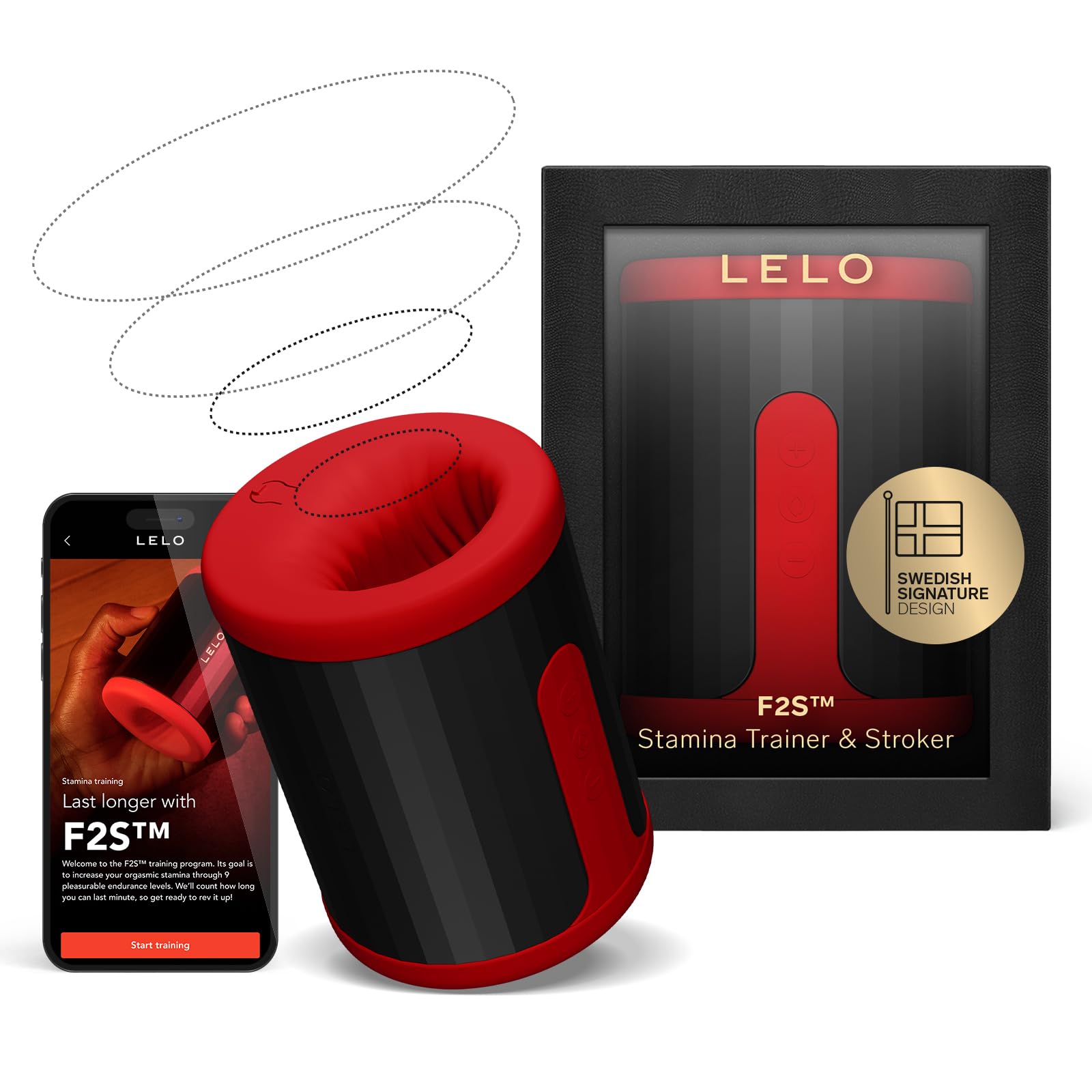 LELO F2S Massager & Stroker Red