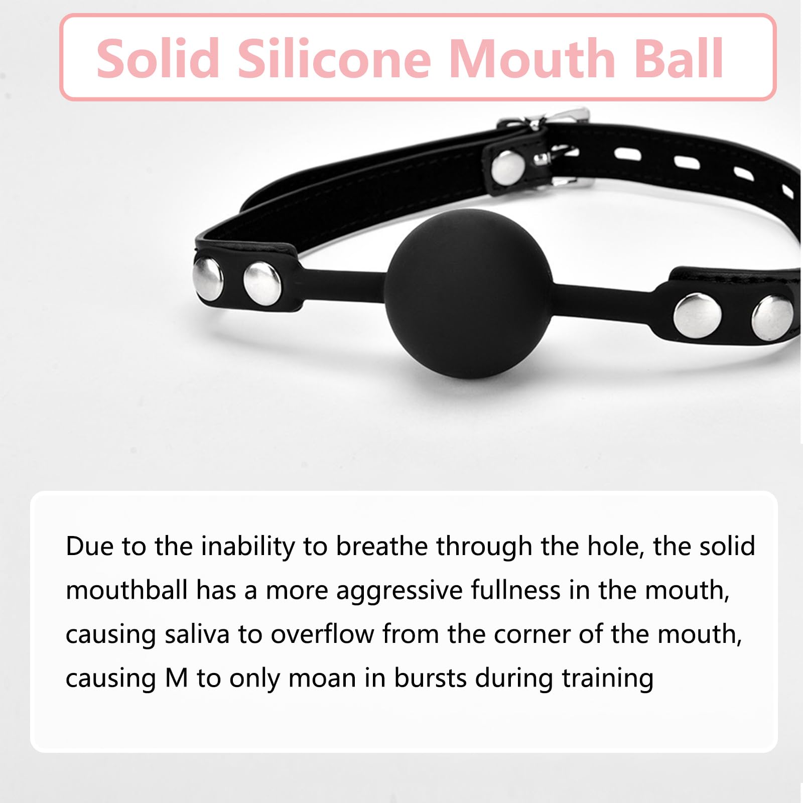 Leather Restraints Ball Mouth Plug Silicone Bondage Ball Gag Silicone Bondage Ball Gag for Sex, BDSM Restraints Toys Sex Gag Muz