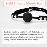 Leather Restraints Ball Mouth Plug Silicone Bondage Ball Gag Silicone Bondage Ball Gag for Sex, BDSM Restraints Toys Sex Gag Muz