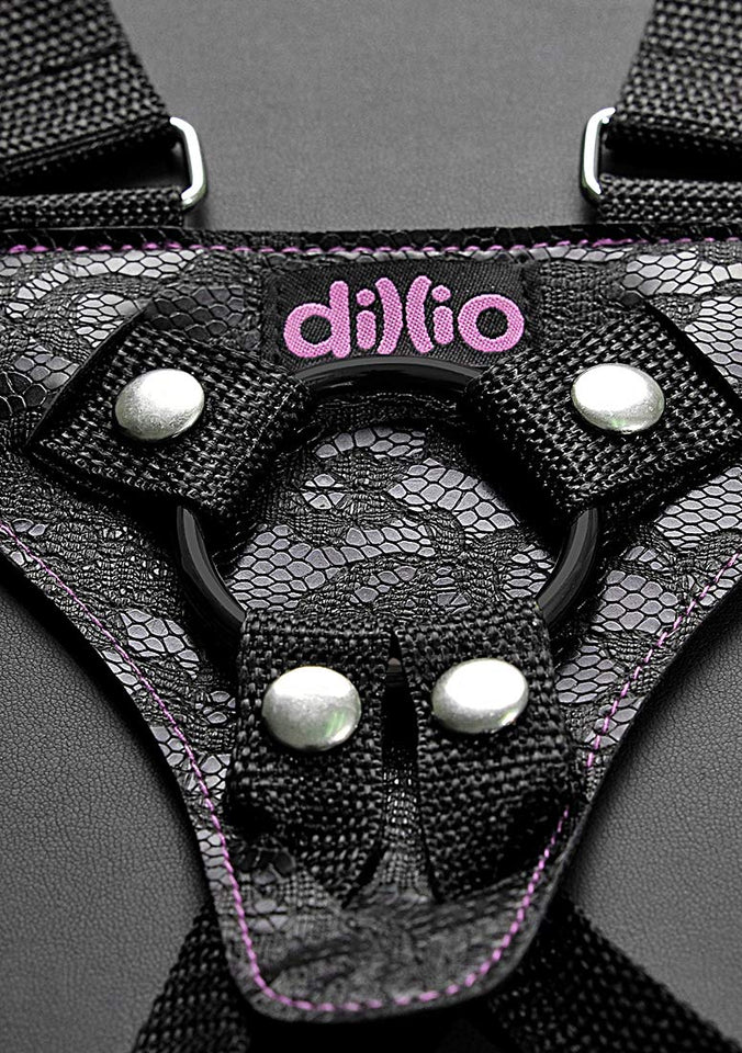 Dillio Pink - 6 Inch Strap-On Suspender Harness  Set