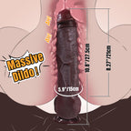 Sex Toys Big Realistic Dildo - Sex Toy 10.8'' Silicone Brown Curved Giant Dual-Layer Dildos for G Spot and Anal Stimulator Butt