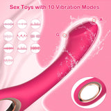FBAUMSX G Spot Vibrator Sex Toys - Ergonomics Curved Clitoral Anal Vibrators Stimulator Dildo, Adult Sex Toys with 10 Powerful V