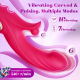 Toendi Thrusting Vibrator Rabbit Vibrators for Women - G Spot Vibrator Clitoral Sex Toys with 10 Vibrating 7 Thrust Modes & Heat