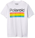 Polaroid mens Classic Polaroid Logo Vintage Style Rainbow T-shirt T Shirt, White, Medium US