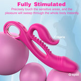 Ablushgirl Rabbit Vibrators G Spot Clitoral Vibrator, Upgraded Realistic Dildo Female Sex Toys with 10 Powerful Vibrations Nippl