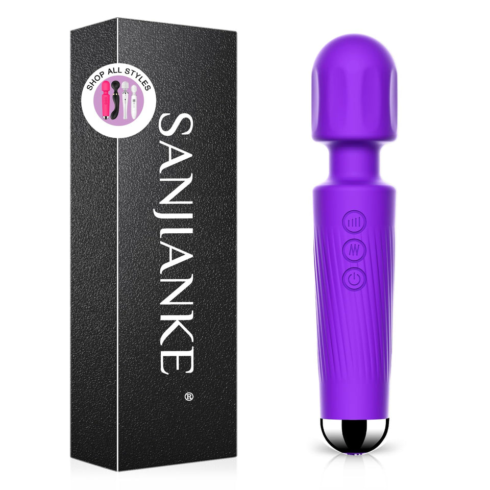 SANJIANKE Vibrator Wand, Female Adult Sex Toys, Clit Stimulator, Vibrators for Her,Wand Massager,Vibrator Sex Toy Wand,Dildo,wit