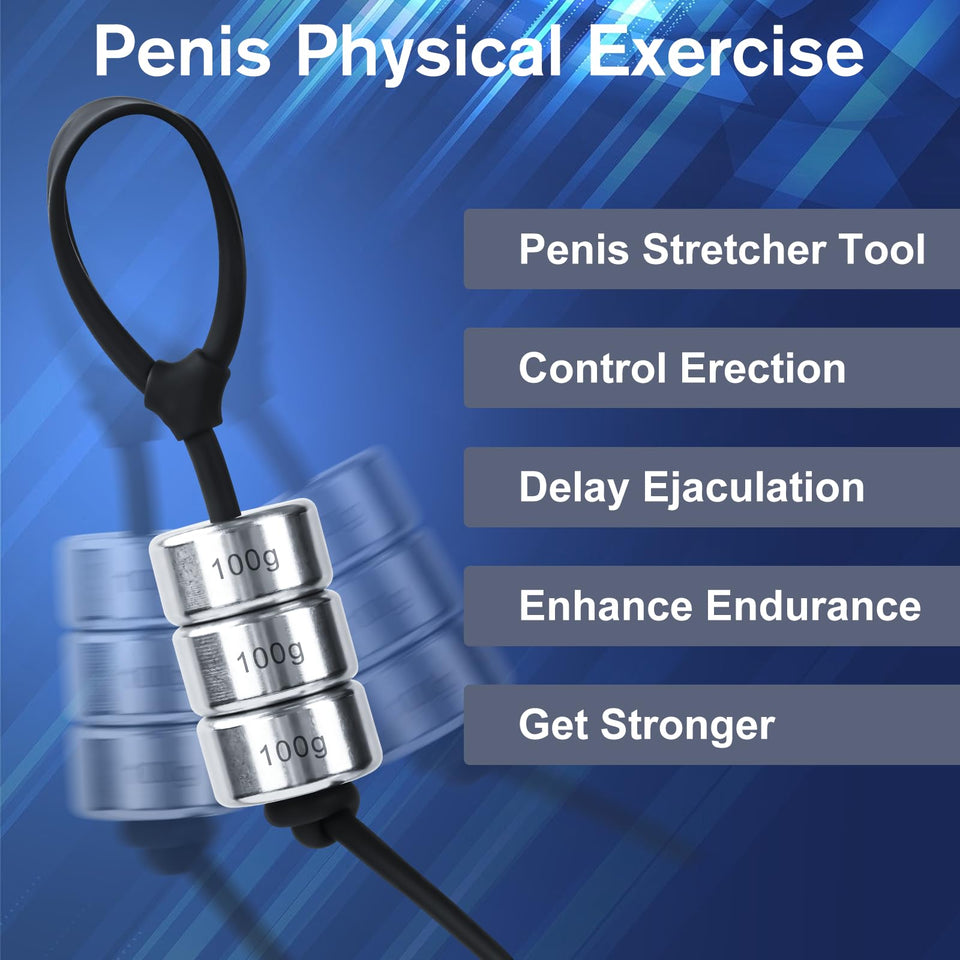 Sex Toys Metal Penis Trainers - Adult Toys Penis Extender with Adjustable Cock Ring, Sex Toys for Men Penis Enlargement Extensio