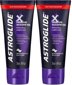 Astroglide X Silicone Based Sex Lube Gel (3 oz.) | Waterproof & Long-Lasting Personal Lubricant Gel | Condom Safe | Not Made wit