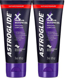 Astroglide X Silicone Based Sex Lube Gel (3 oz.) | Waterproof & Long-Lasting Personal Lubricant Gel | Condom Safe | Not Made wit