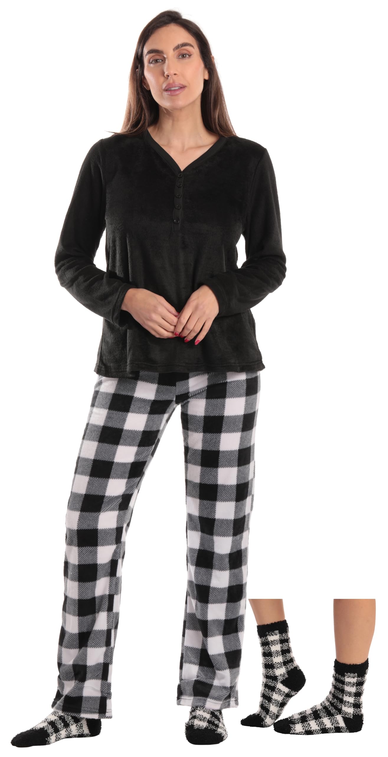 Just Love Henley Pants Set with Socks for Women 6732-10193-L