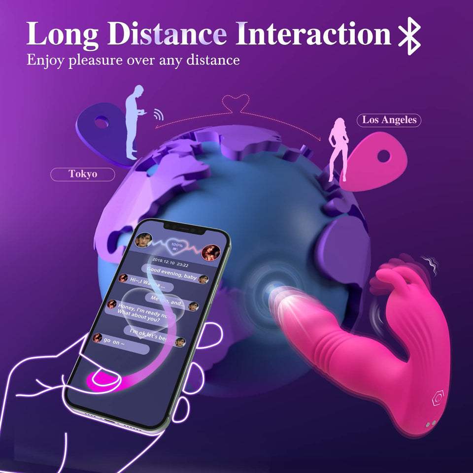 Wearable Vibrator for Women Sex Toys - 3IN1 App Remote Control Vibrator Wearable, Adult Toys with 9 Bunny Vibrators & 9 Thrustin