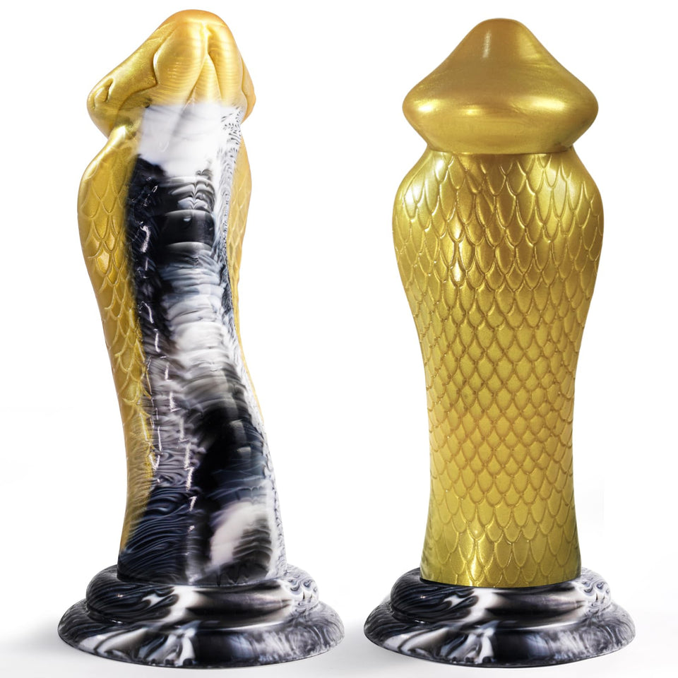 Cobra Monster Dildos Adult Toys- 8.66 ' ' Realistic Snake Thick Anal Dildos for U, G-spot Silicone Dildo, Strong Suction Cup COK