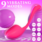 ECRVOM Sex Toys Vibrator for Women Men - Wearable Panty Dildo Vibrators with 9 Vibrations, G spot Clitoral Anal Vibrators, Rose