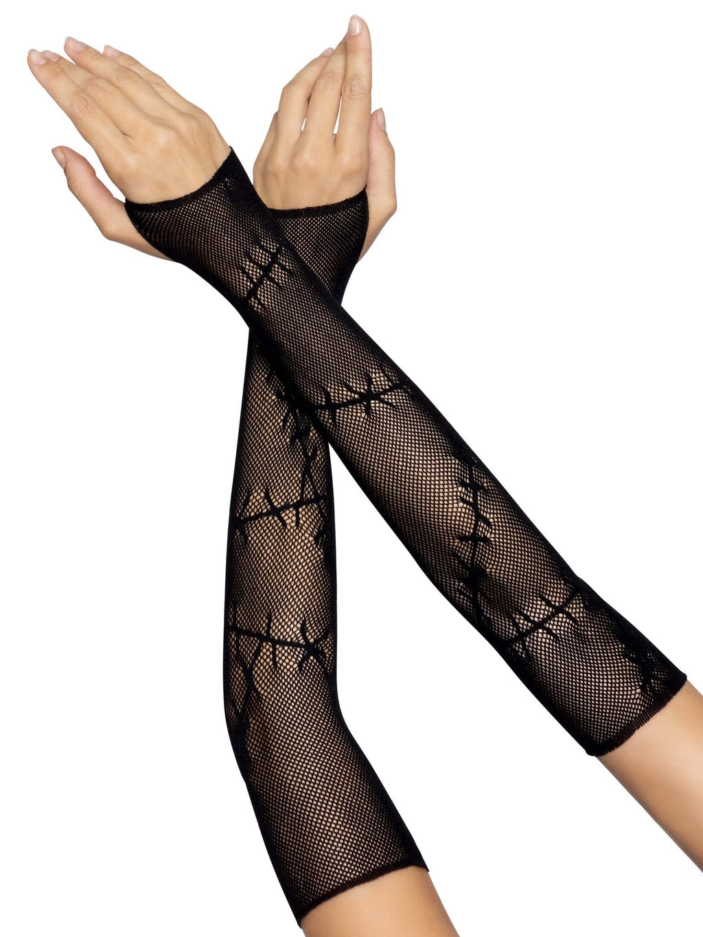 Stitched Up Fishnet Arm Warmers.