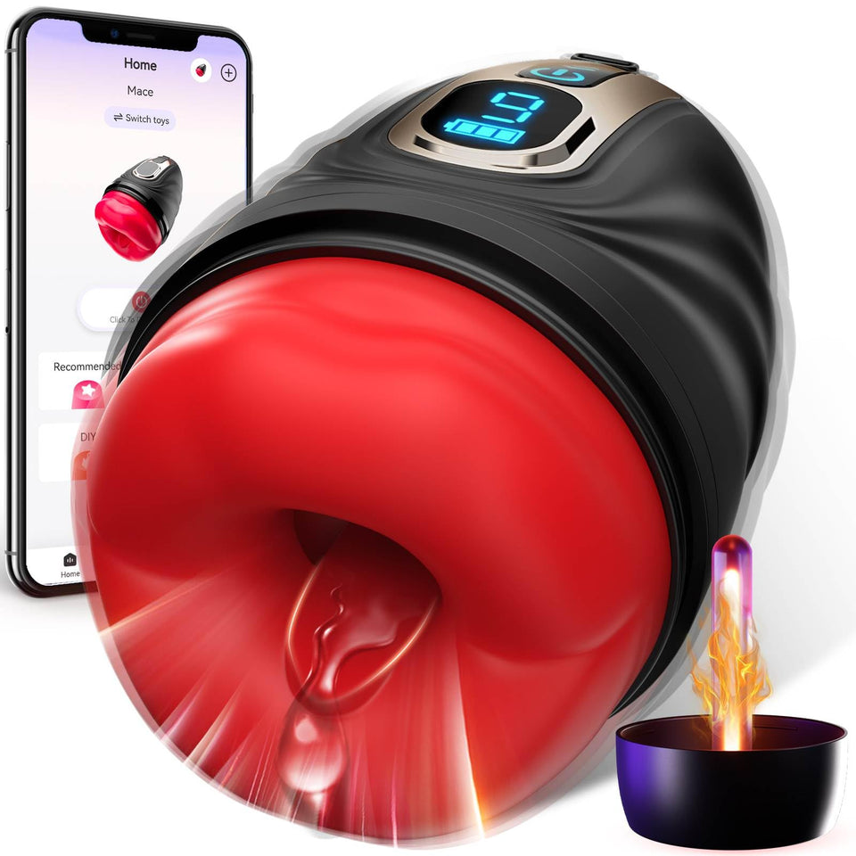 Male Masturbator Sex Toys for Men - SYDOWARDAL Penis Trainer Male Vibrator 2IN1 APP Control, Mouth-Wrapped Penis Vibrator Adult