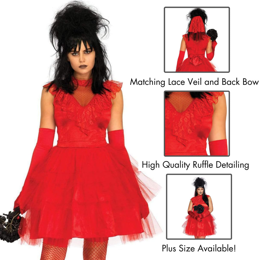 Leg Avenue 2Pc. Beetle Bride, Includes Sa Red Color