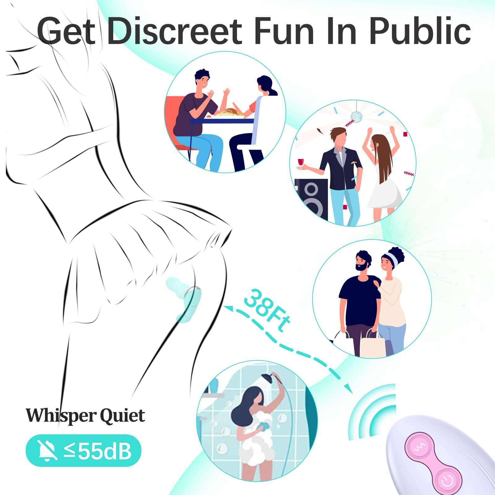Adult Sex Toys for Women Pleasure - Wearable Thrusting Dildo with App&Remote Control Vibrators with 9 Powerful Strapless Strap-O