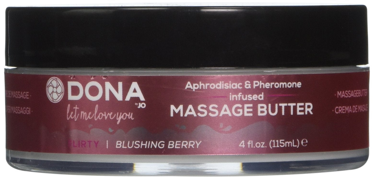 System Jo Dona Massage Butter Blushing Berry, 4 Ounce