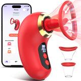 Gasevimo Vibrator Adult Sex Toys for Women - 5IN1 Sucking Vibrator Rose Sex Toy, 3 Sucking, 9 Tongue Licking & Vibrating Adult S