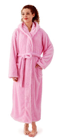 KORBLISS Robes for Women - Hooded Premium Womens Plush Soft Robe Fluffy, Warm, Fleece Sherpa Shaggy Bathrobe, Soft Warm Womens R