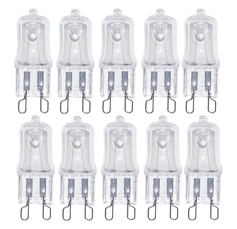 Shuohui G9 230 V 20 W Halogen Bulb Halogen Light Bulb Halopin Clear Replacement For Beam Angle Warm White 2700 K Pack Of 10