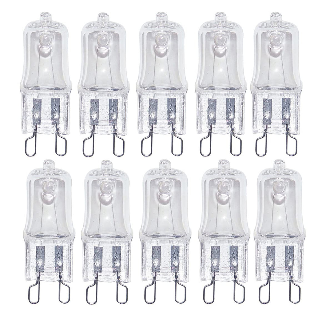 Shuohui G9 230 V 20 W Halogen Bulb Halogen Light Bulb Halopin Clear Replacement For Beam Angle Warm White 2700 K Pack Of 10