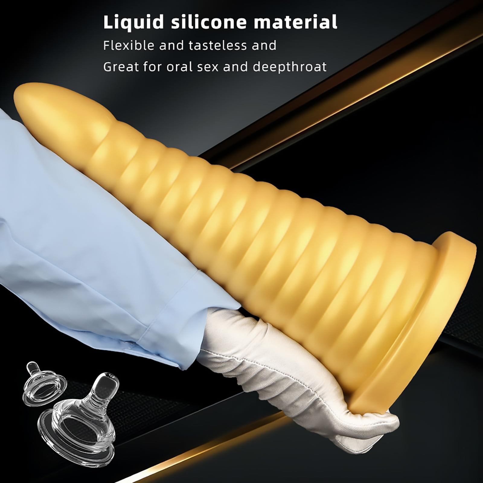 Huge Thick Anal Plug, Liquid Silicone Large Butt Plug, Ultra Soft Anal Dildo for Deep Stimulation, Vaginal Massage Prostate Anal