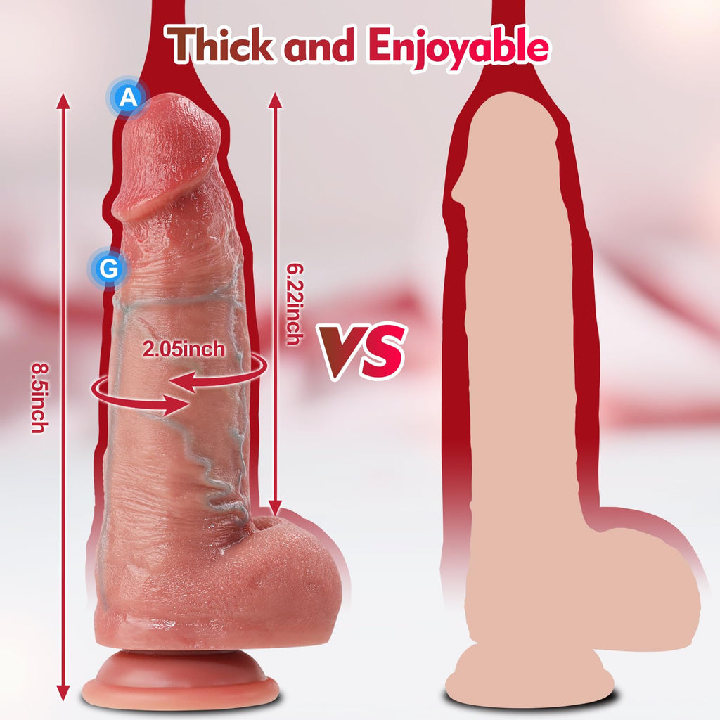 Sex Toys 8.5 '' Huge Thick Dildo - Adult Toys 2 ' ' Diameter Realistic Dildos with Strong Suction Cup for G Spot and Anal Play,