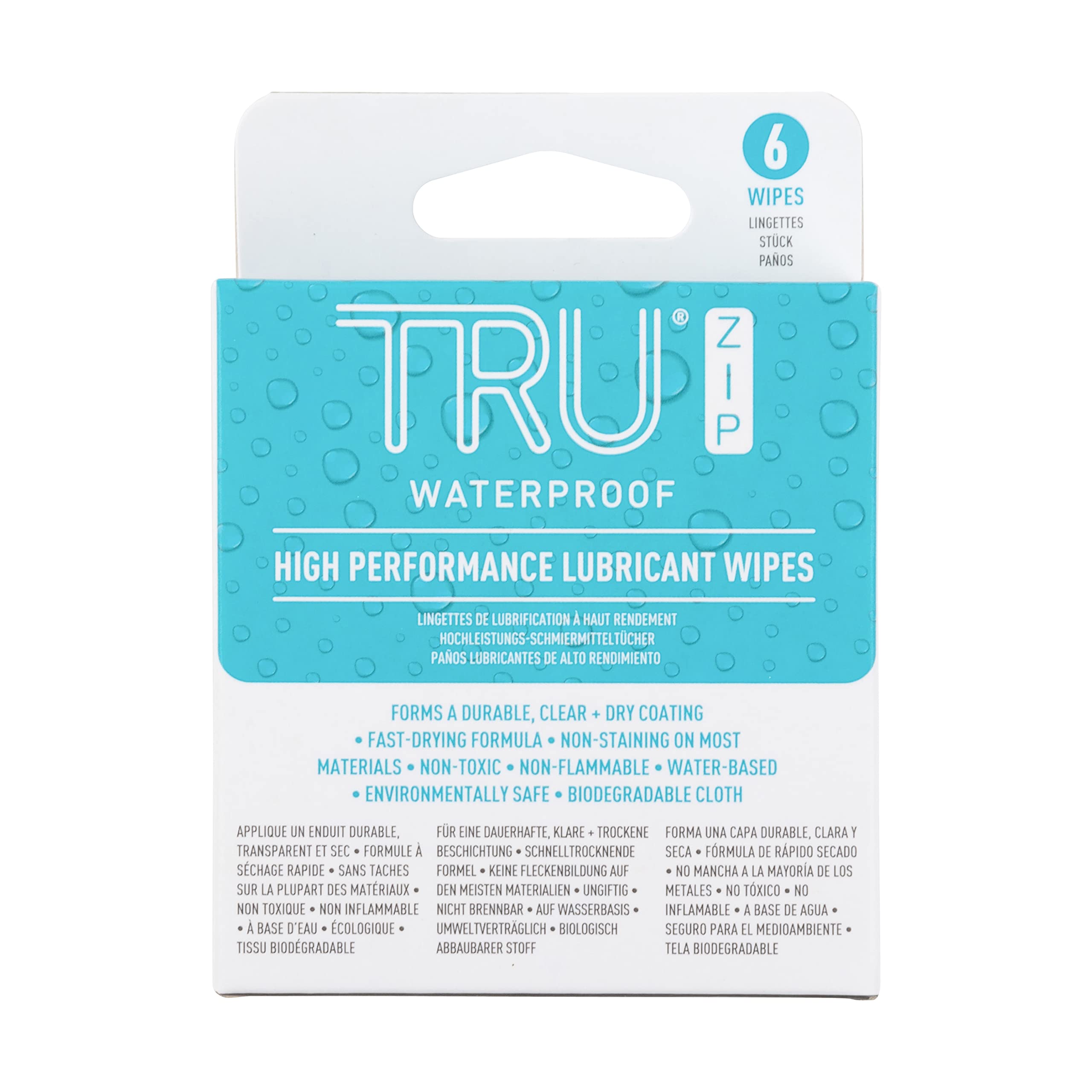 Nite IZE, Inc. TRUZL-6R8 Nite IZE TRU Zip High Performance, Zipper Runoff Waterproof Bags, 6 Pack Lubricant Wipes